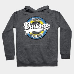 Halmstad sweden vintage style logo Hoodie